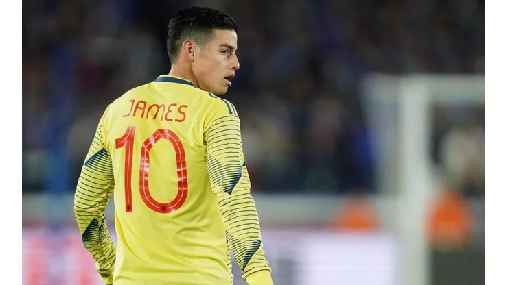 Foto de James Rodríguez, jugador de Colombia.