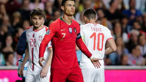 El fastidio de Cristiano Ronaldo.