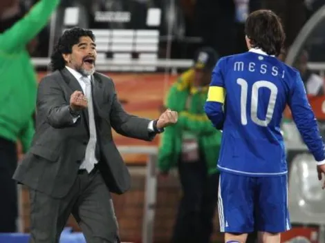 A Maradona le preguntaron cómo fue la convivencia con Messi en Sudáfrica 2010 y respondió a su estilo