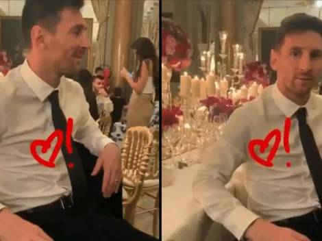 Antonella lo estaba filmando a Messi distraído, él se dio cuenta y le puso la cara más de enamorado del mundo