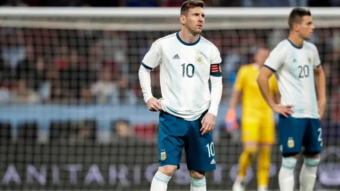 Lionel Messi en el amistoso ante Venezuela.