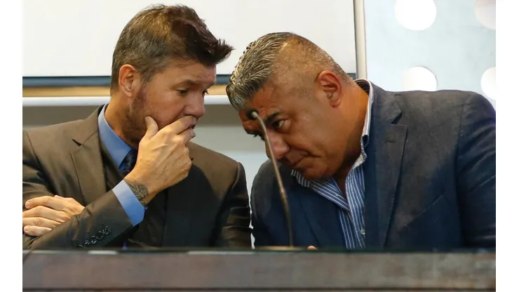 Marcelo Tinelli junto a 'Chiqui' Tapia.