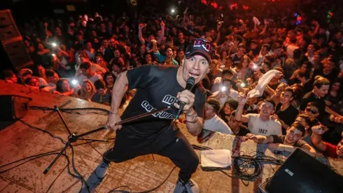 Pablo Lescano en acción.