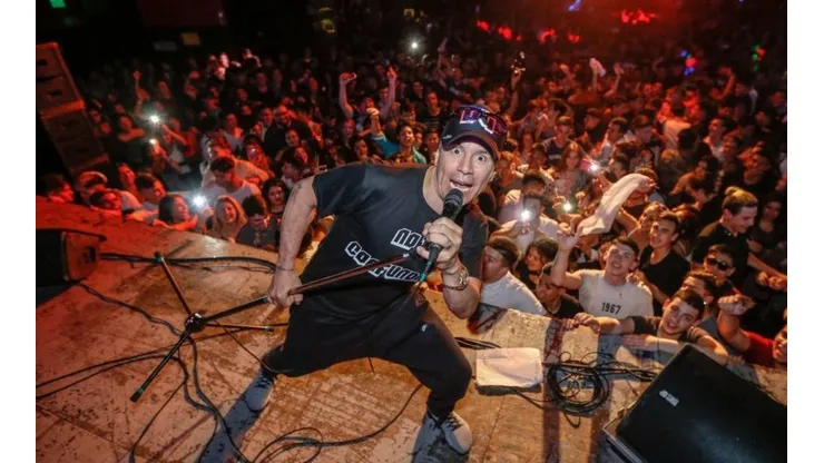Pablo Lescano en acción.