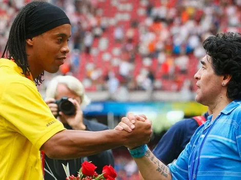 De un Diez a otro: Maradona saludó a Ronaldinho por su cumpleaños