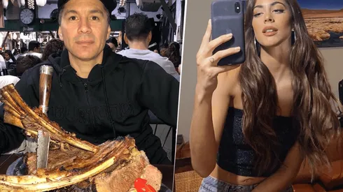 Pablo Lescano junto a Tini.