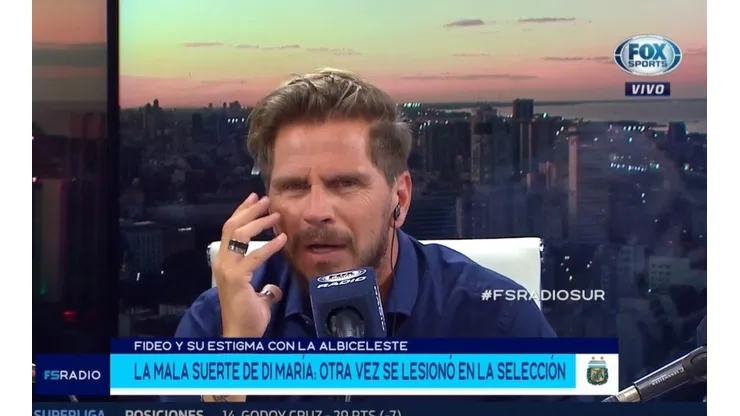 Vignolo abrió Fox Sports Radio y bancó a Di María a muerte: "Me da bronca"
