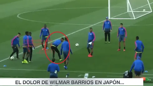 El doloroso accidente de Wilmar Barrios en el entrenamiento de la Selección de Colombia