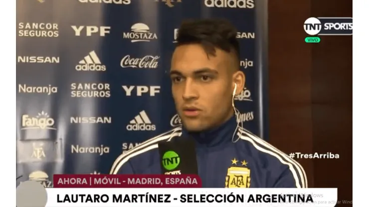 Foto de Lautaro Martínez, jugador de la Selección Argentina.