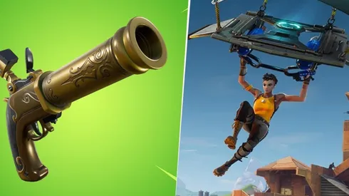 Como caer sin recibir daño en Fortnite con la nueva Pistola de Mecha