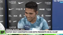 La respuesta de Reynoso cuando le preguntaron por su gol y el de Messi