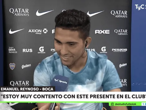 La respuesta de Reynoso cuando le preguntaron por su gol y el de Messi