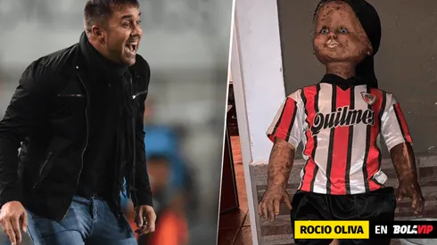 Foto de Eduardo Coudet y mi muñeco.