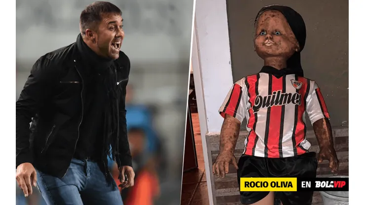 Foto de Eduardo Coudet y mi muñeco.