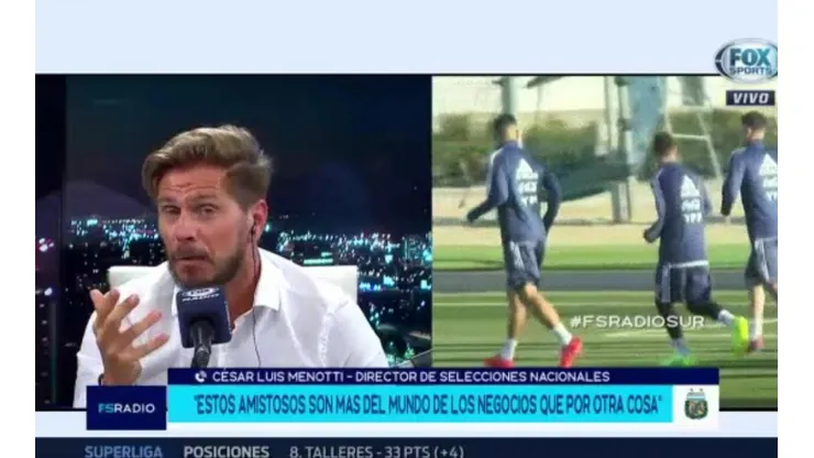 Vignolo le hizo una pregunta a Menotti y se terminaron cruzando al aire: "Pollo, no lo esperaba de vos"