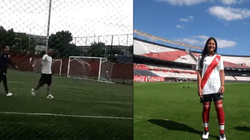 Es una genia: Sabrina Lugo, jugadora de River, le tiró un piropo a Ponzio que lo hizo reír a él y a Gallardo