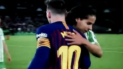 La foto de Lainez con Messi que no olvidará nunca en su vida
