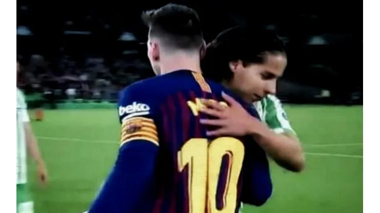 La foto de Lainez con Messi que no olvidará nunca en su vida