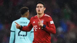 James metió 3 goles con el Bayern.