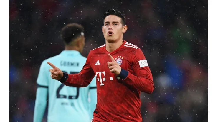James metió 3 goles con el Bayern.