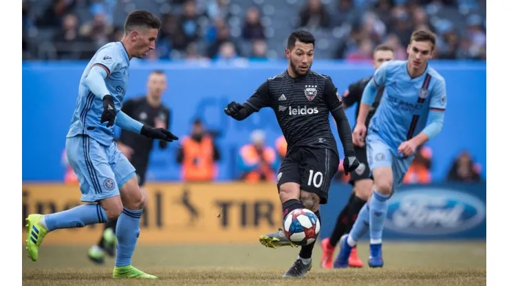 Luciano Acosta en el partido ante NYCFC,