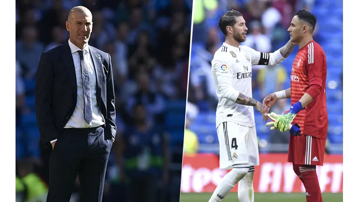 Foto de Zidane con Keylor Navas.