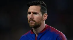 ANTES. Así salió al campo de juego Messi contra Lyon por Champions League (Foto: Getty).