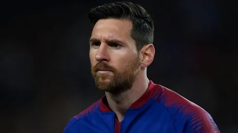 ANTES. Así salió al campo de juego Messi contra Lyon por Champions League (Foto: Getty).
