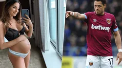 Foto de Sarah Kohan y Chicharito Hernández.