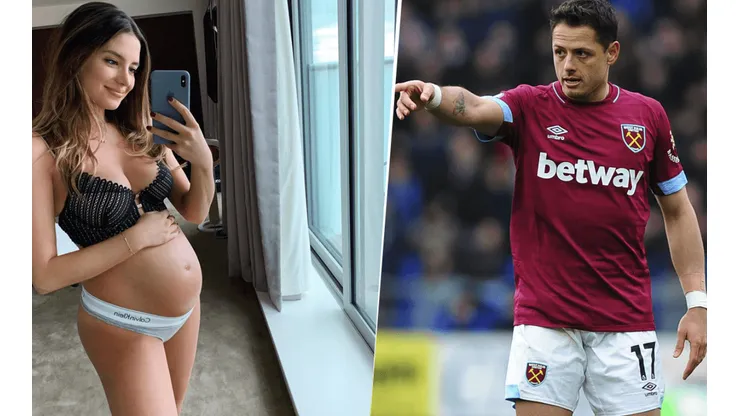 Foto de Sarah Kohan y Chicharito Hernández.