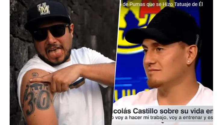 Foto de Nico Castillo y el hombre que s lo tatuó.