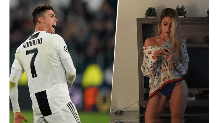 Foto de la mujer con Cristiano Ronaldo.