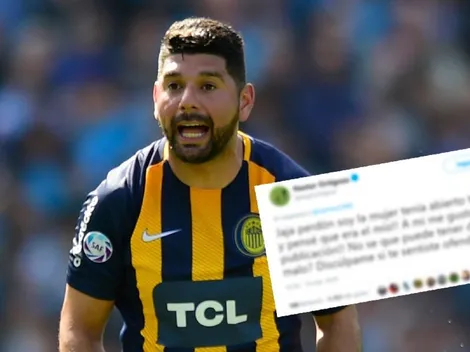 Ortigoza puso un 'me gusta' prohibido y su mujer lo defendió de un hincha de Central