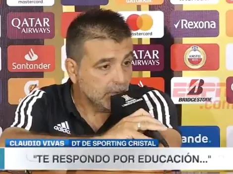 Vivas protagonizó un cruce tenso con un periodista tras el empate de Sporting Cristal