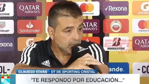 Vivas protagonizó un cruce tenso con un periodista tras el empate de Sporting Cristal