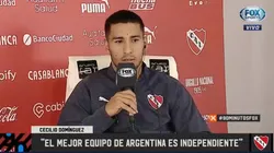 Cecilio Domínguez dijo "Independiente es el mejor de Argentina" y lo trolleó todo Twitter