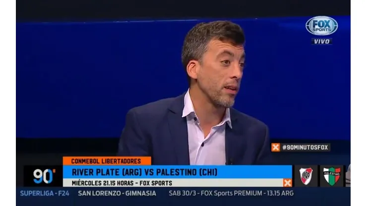 Palacios se refirió a la formación de River.