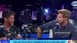 Foto captura de Pablo Pérez con Sebastián Vignolo.