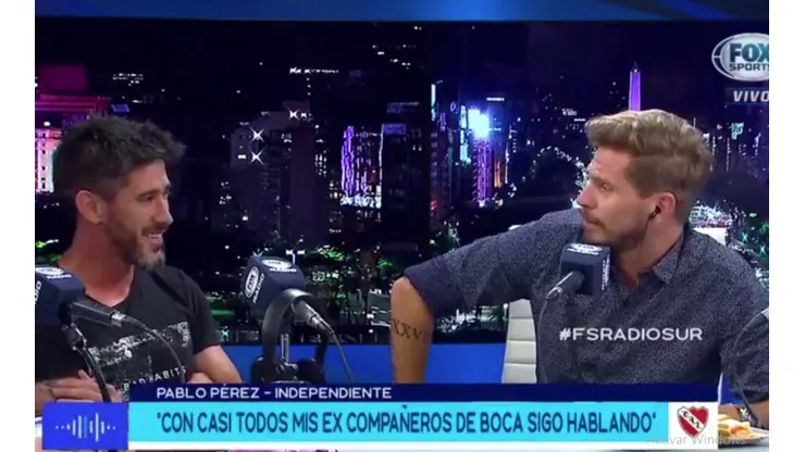 Foto captura de Pablo Pérez con Sebastián Vignolo.