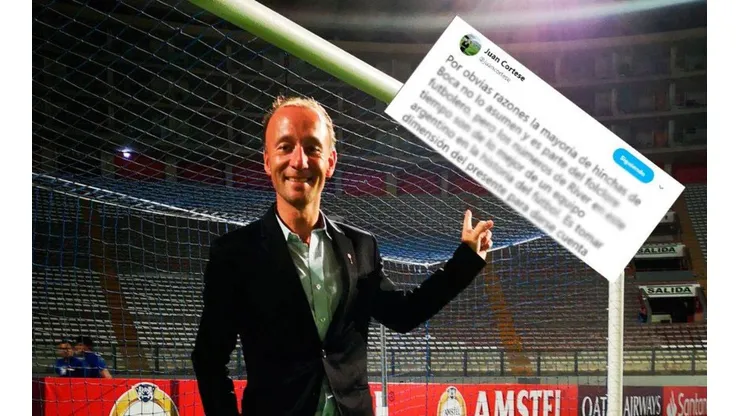 Cortese picanteó a los hinchas de Boca en Twitter y al instante sintió la furia Xeneize
