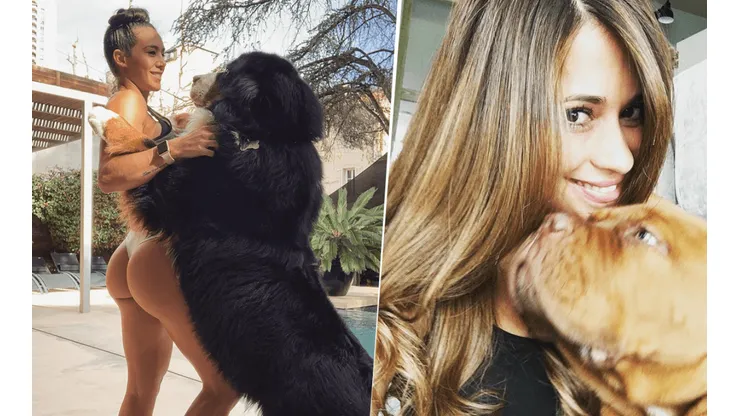 Antonella Roccuzzo no está sóla: la novia de Ocampos también tiene un perro como la familia Messi