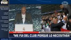 Zidane en conferencia de prensa.