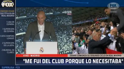 Zidane en conferencia de prensa.