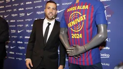 Jordi Alba, feliz con su nuevo contrato.