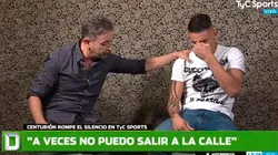Centurión se quebró en la entrevista: "A veces no puedo salir a la calle"