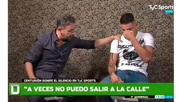 Centurión se quebró en la entrevista: "A veces no puedo salir a la calle"