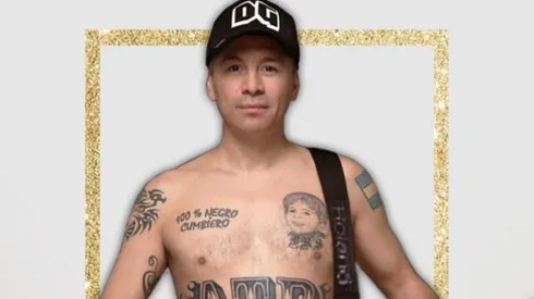 Pablo Lescano recibió en pleno show la visita de una Maradona