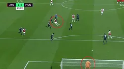 ¿Qué hiciste, De Gea? Xhaka le pegó desde su casa, la pelota tomó un efecto muy raro y el arquero quedó humillado