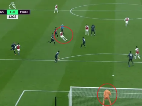 ¿Qué hiciste, De Gea? Xhaka le pegó desde su casa, la pelota tomó un efecto muy raro y el arquero quedó humillado