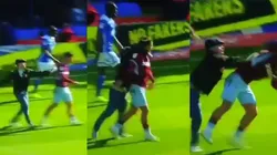 Terrible: en Inglaterra, un hincha se metió a la cancha y le pegó una trompada a un jugador del Aston Villa